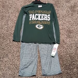 NFL Packers Kids Green Pajama Set